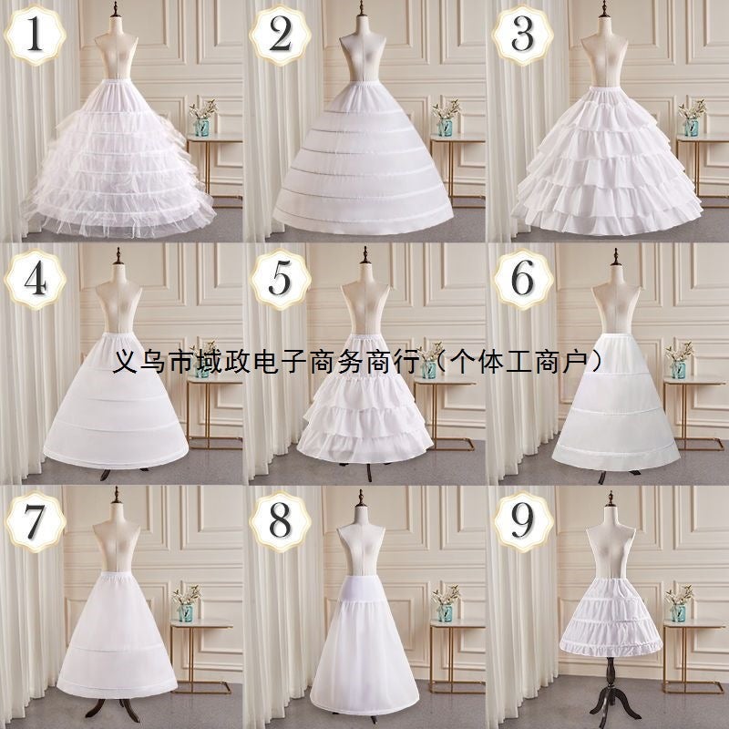 Wedding Dress With Long Train, Corset, And Fishbone Support, New Bridal Wedding Dress With Long Petticoat, Oversized Floral Wedding Gown, Carmen Petticoat - Image 2
